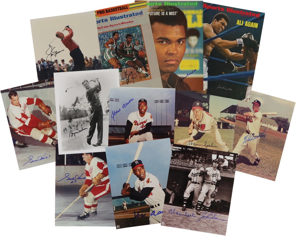 Baseball Autographs - Multi-Sport Signed Photograph and Sports Illustrated Collection (50+)