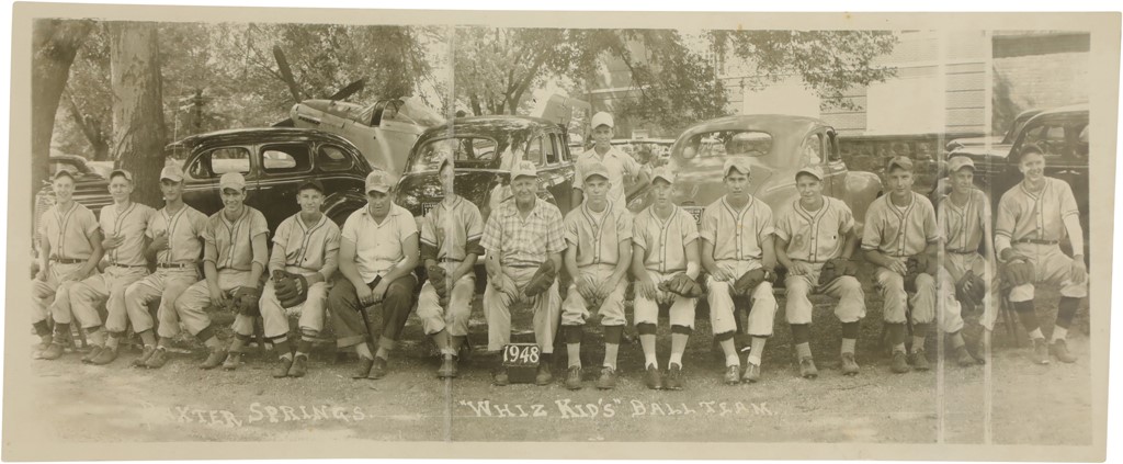 - 1948 Baxter Springs "Whiz Kids" Panorama with 16 Year Old Mickey Mantle