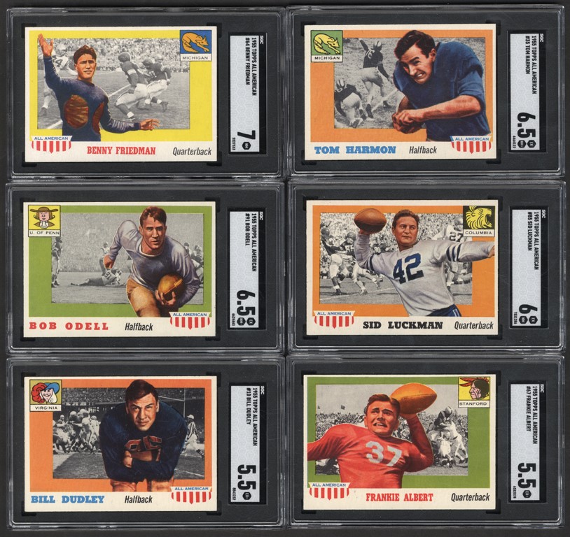 - 1955 Topps All American Football Near-Set with SGC Graded (90/100)