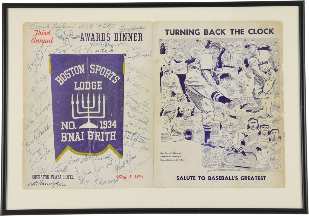 Baseball Autographs - 1955 "Salute to Baseball‚s Greatest" Signed Program Cover
