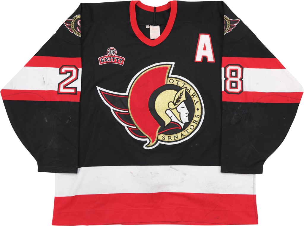 - 1995-96 Steve Duchesne Ottawa Senators NHL Game Worn Jersey