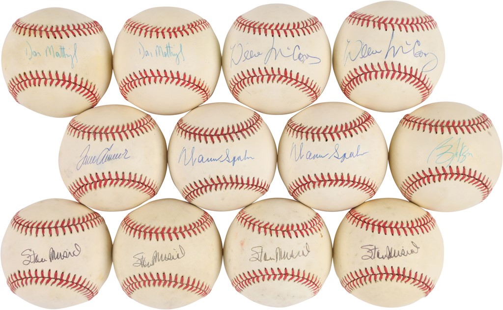 Baseball Autographs - Hall of Famer and Stars Signed Baseball Collection (55+)