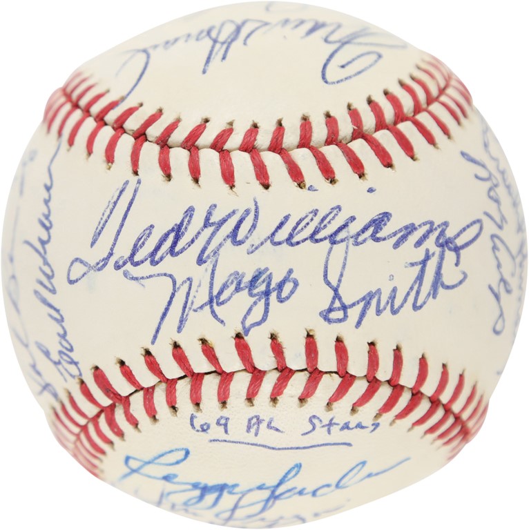 Baseball Autographs - MINT 1969 All-Star Team Signed Baseball (PSA)