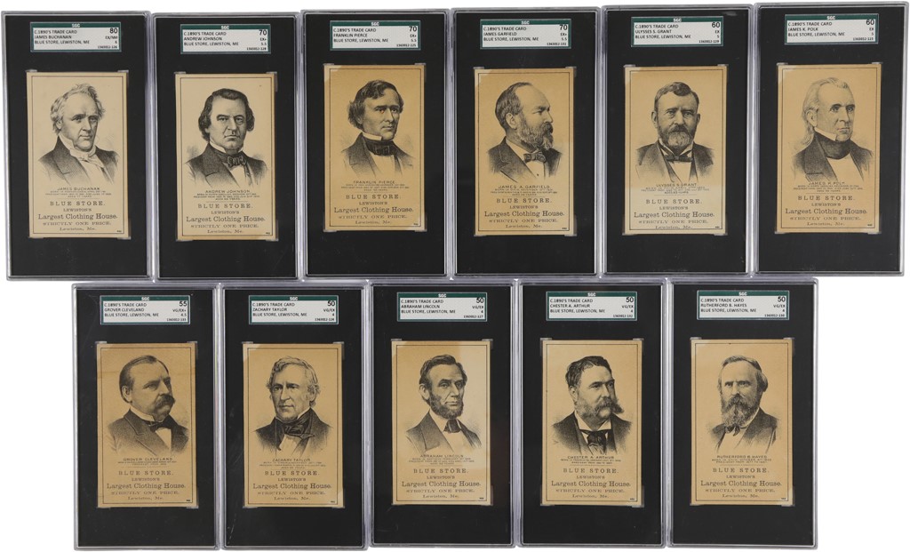 Non-Sports Cards - 1890s U.S. Presidents Advertising Trade Cards