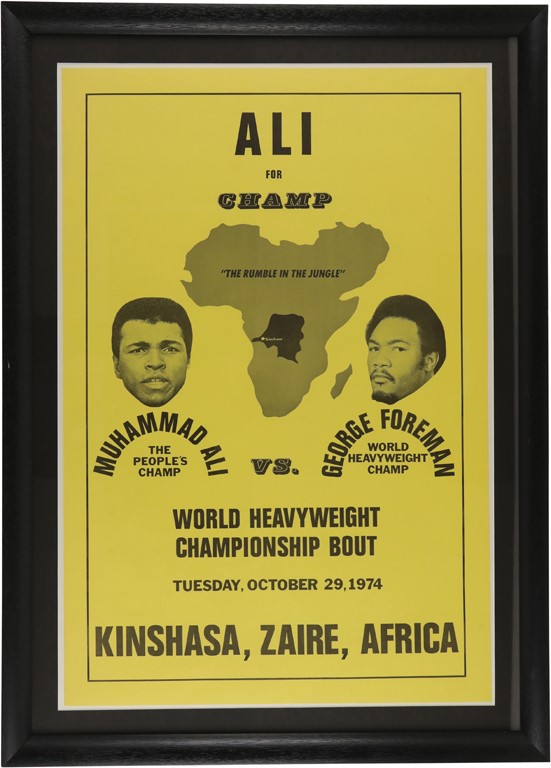 - 1974 Muhammad Ali v. George Foreman "Rumble in the Jungle" On-Site Poster