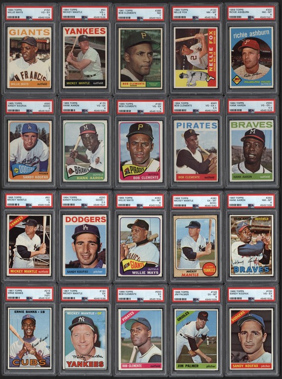 - 1959-1969 Topps Hall of Famer Collection with Five Mantles (158)