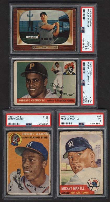 - 1952-1959 Topps & Bowman Baseball Hoard w/ PSA (2,432)