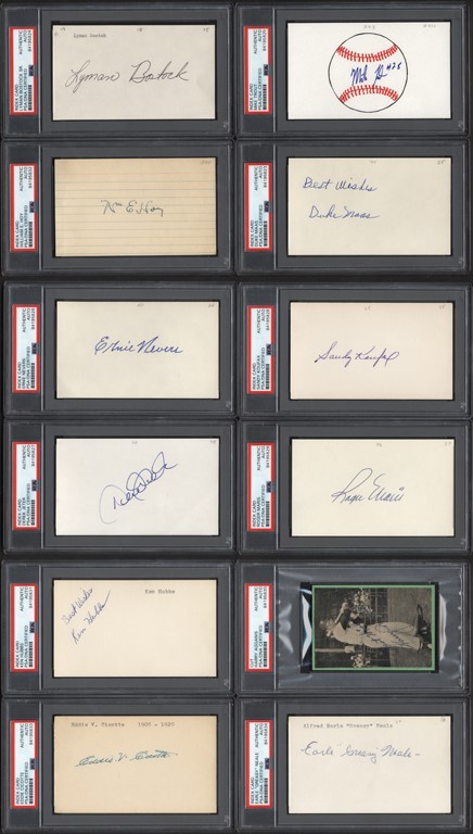 Baseball Autographs - Massive Collection of Signed Baseball Index Cards (Aprrox. 15,000)