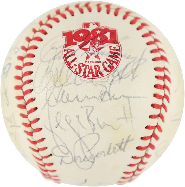 Baseball Autographs - 1981 American League All Star Team Signed Baseball