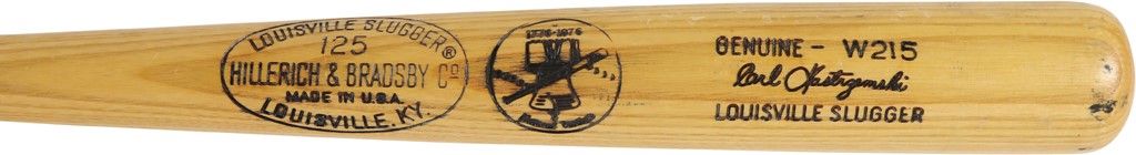 Baseball Equipment - 1976 Carl Yastrzemski Bicentennial Game Used Bat