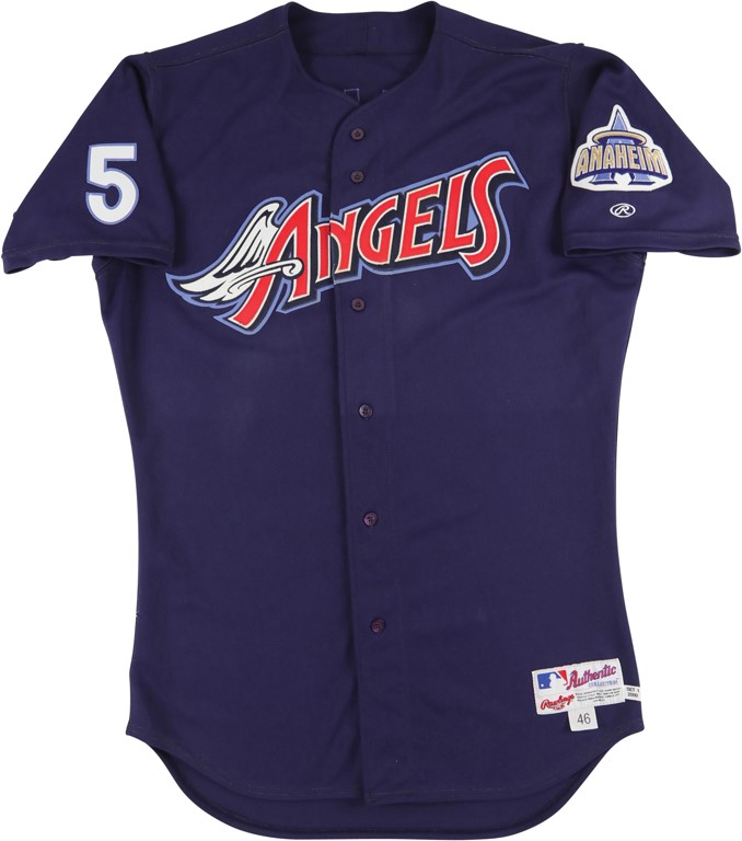 Baseball Equipment - 2000 Ron Gant Anaheim Angels Game Worn Jersey