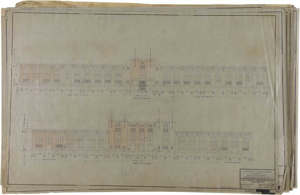 - 1929-1930 Notre Dame Original Stadium Blueprints & Drawings (31)