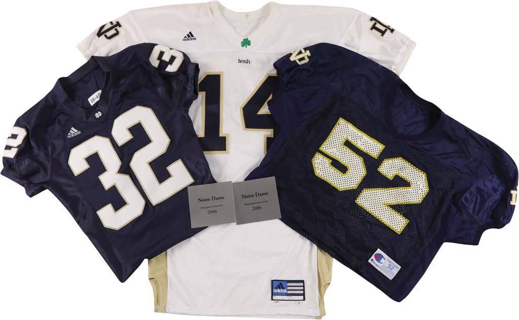 - Notre Dame Game Worn Jersey Collection (3)