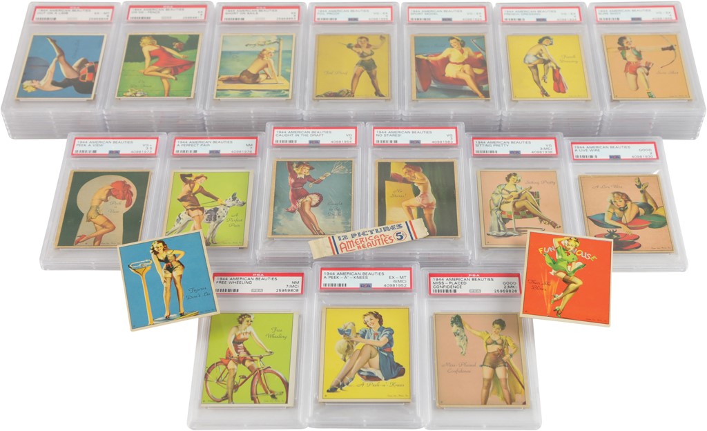 Non-Sports Cards - 1944 R59 Gum Inc. "American Beauties" Collection with PSA (64)