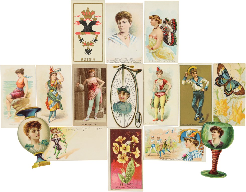 19th Century Tobacco Cards w/Actresses, Lovely Ladies & More (300+)