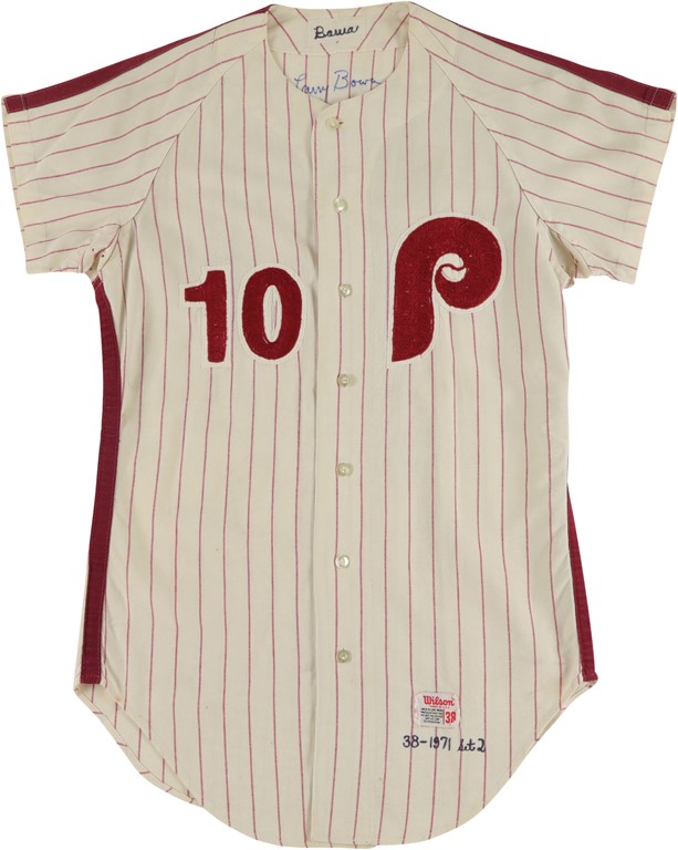 Philly Fanatic Collection - 1971 Larry Bowa Philadelphia Phillies Signed Game Worn Jersey (ex-Halper Collection)