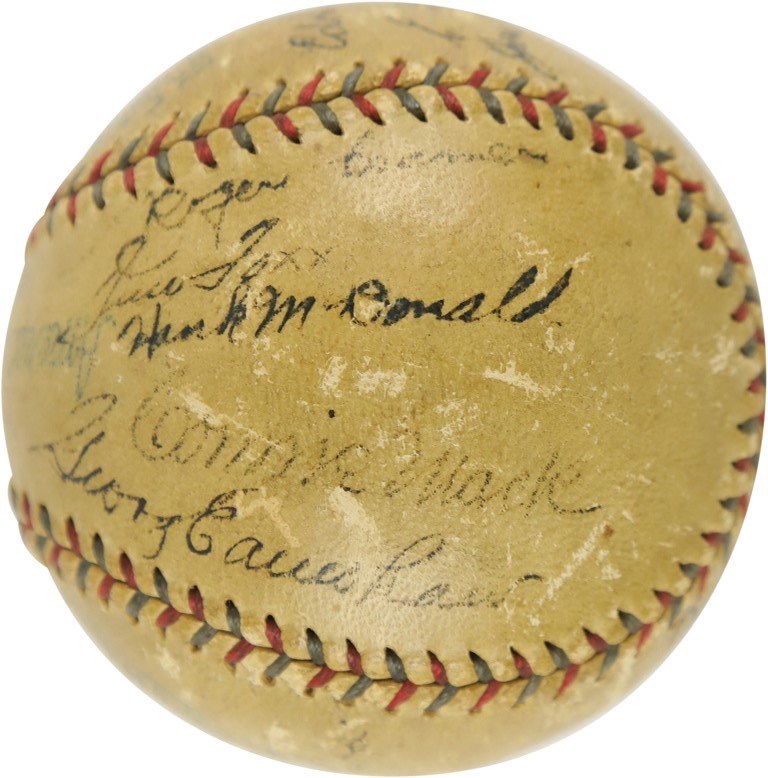 - 1931 American League Champion Philadelphia Athletics Team-Signed Baseball (PSA)