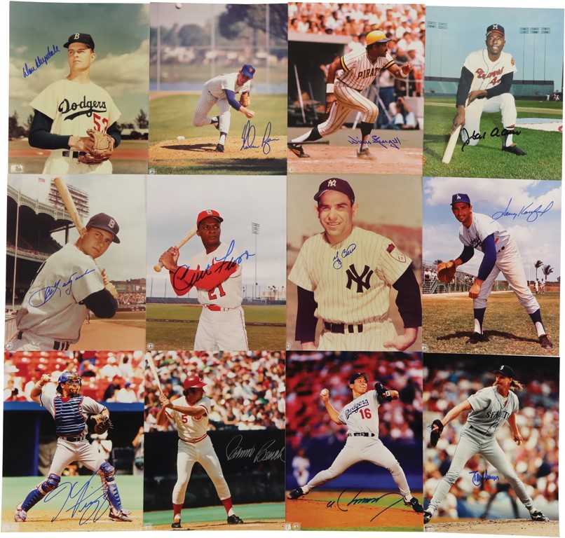 Baseball Autographs - Hall of Fame Legends and Superstar Signed Photo Collection (200+)