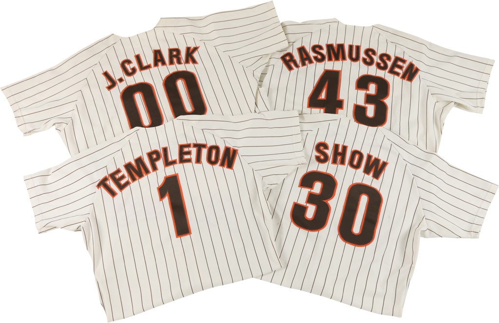 Baseball Equipment - 1990 San Diego Padres Game Worn Uniforms - Clark, Show, Rasmussen, Templeton
