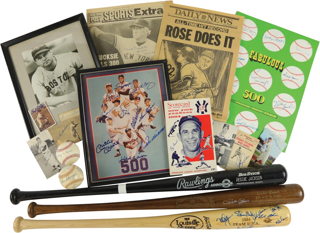 Baseball Autographs - Baseball Autograph Collection with 500 Home Run Club & Jimmie Foxx (15+)