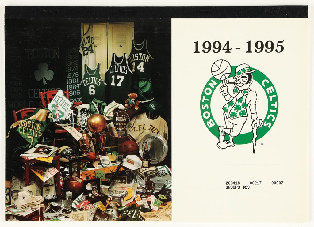 1994-95 Boston Celtics Complete Book of Full Unused Season Tickets