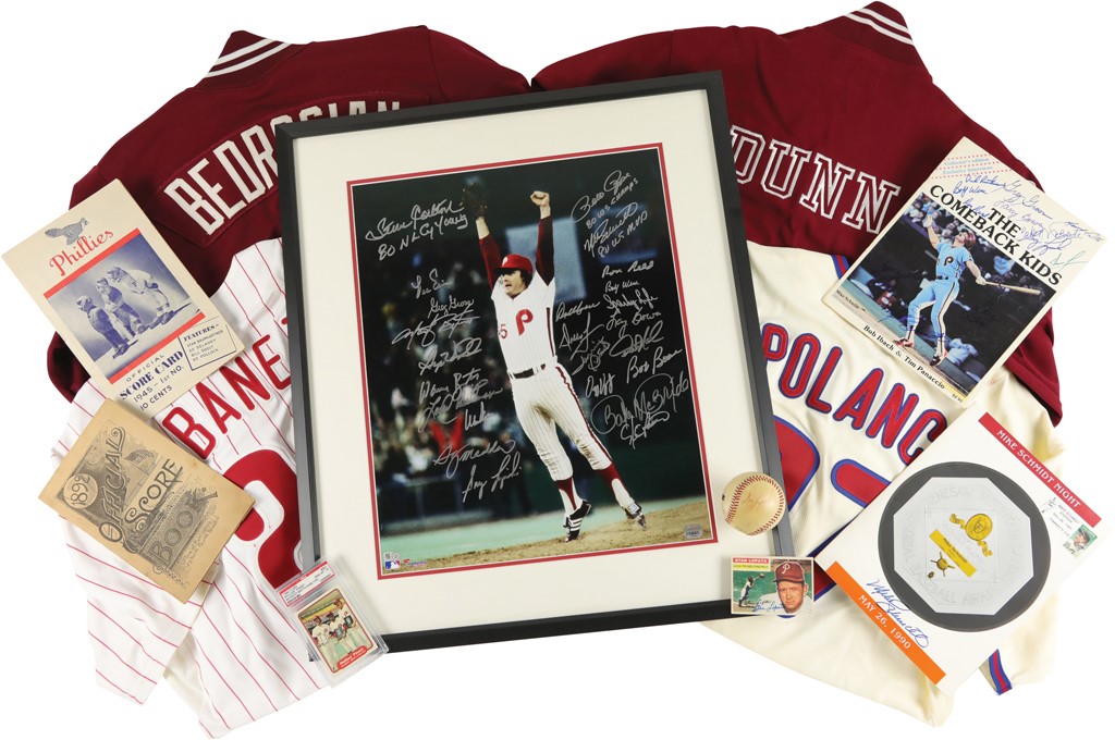 - Philadelphia Phillies Collection with Game Worn Jerseys and Autographs (22)