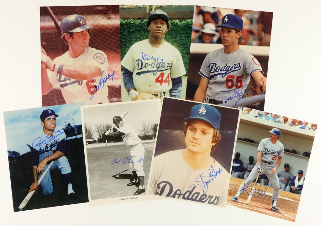 Baseball Autographs - Los Angeles Dodgers Signed Photograph Collection (66)