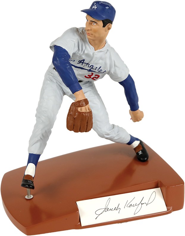 Baseball Autographs - Sandy Koufax Signed Salvino Figurine