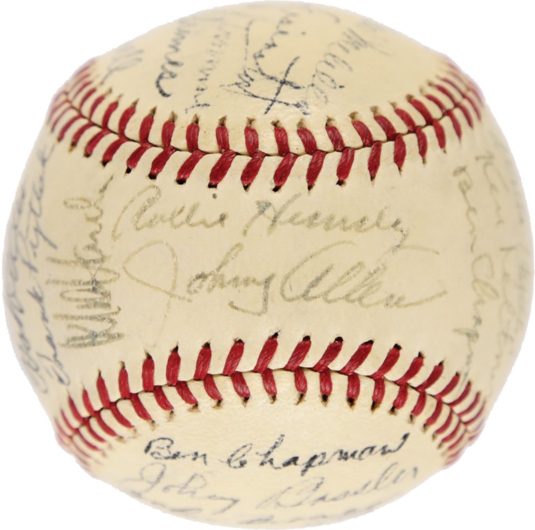- High Grade 1939 Cleveland Indians Team-Signed Baseball
