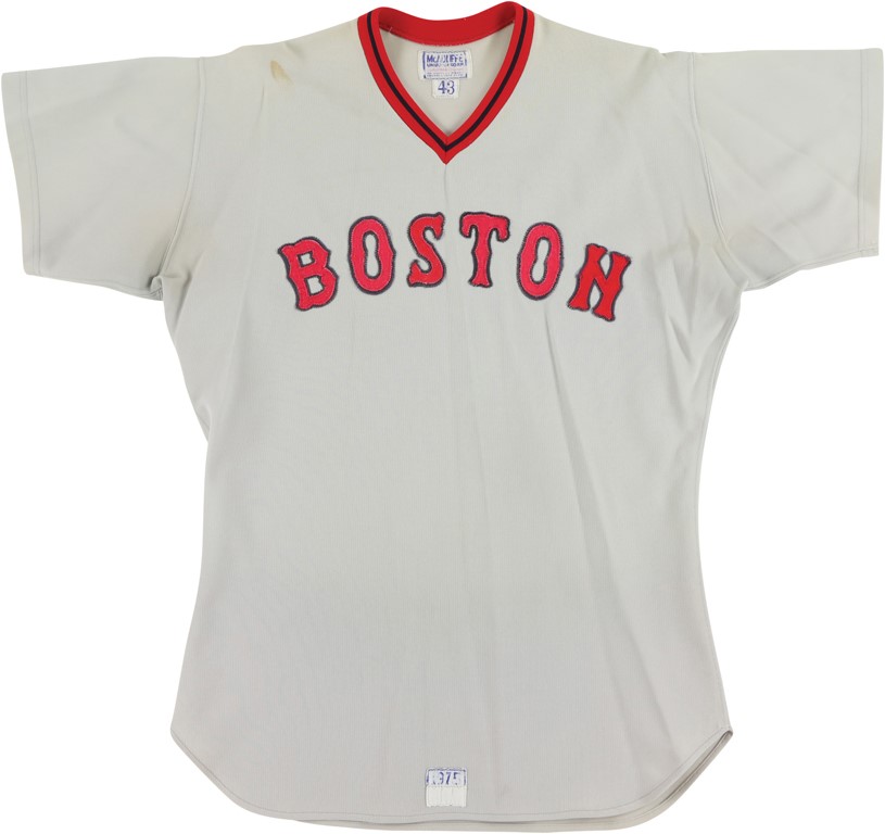 - 1975 Luis Tiant Boston Red Sox Game Worn Jersey