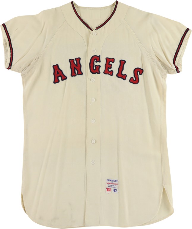 Baseball Equipment - 1964 Chuck Vinson Los Angeles Angels Game Worn Jersey