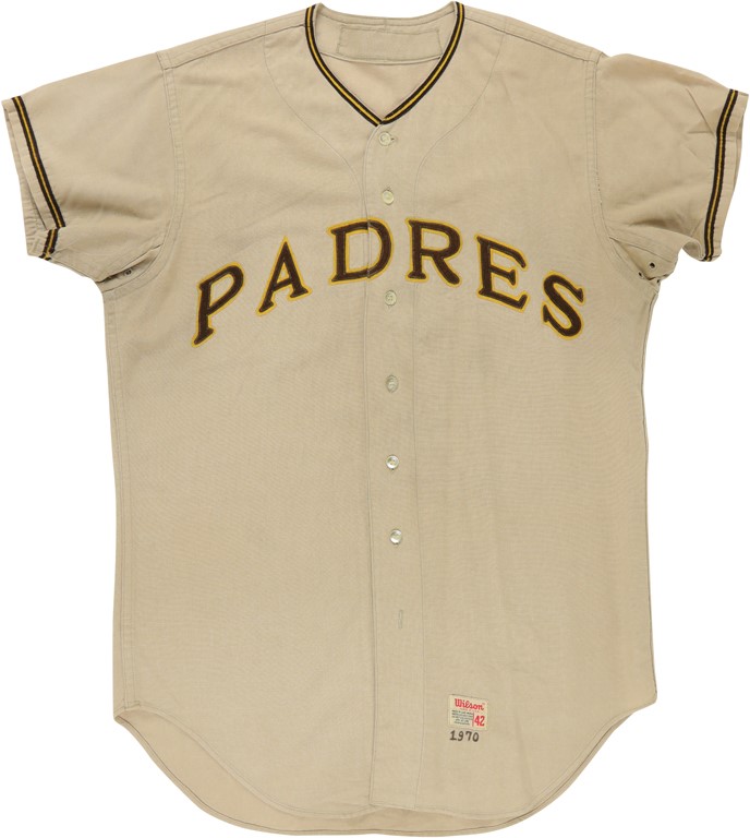 Baseball Equipment - 1970 Tommy Dean San Diego Padres Game Worn Jersey