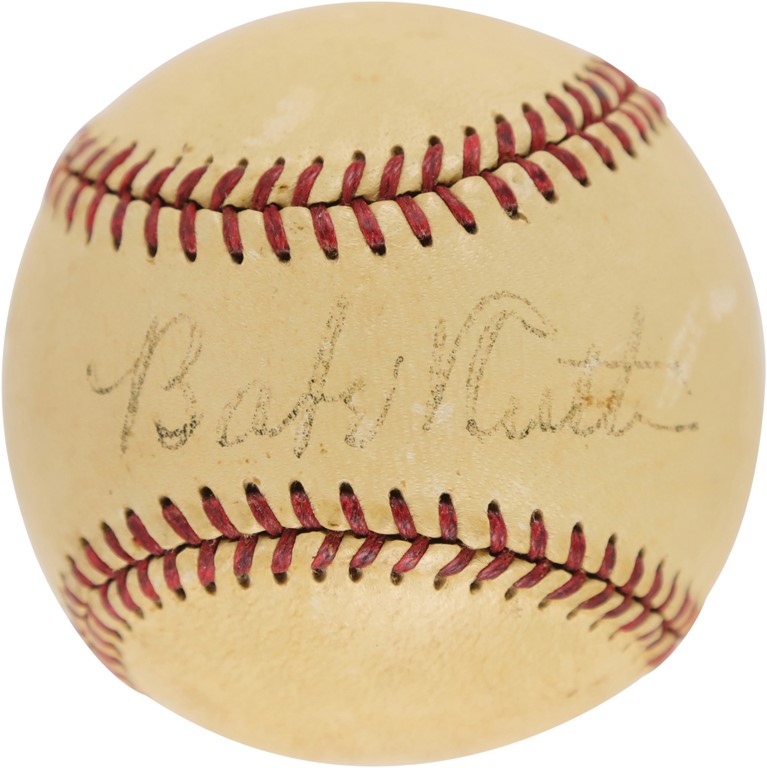 Ruth and Gehrig - 1948 Babe Ruth Single-Signed Baseball (PSA 5)