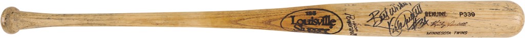 Baseball Equipment - 1994-95 Kirby Puckett Signed Game Used Bat (PSA GU 10)