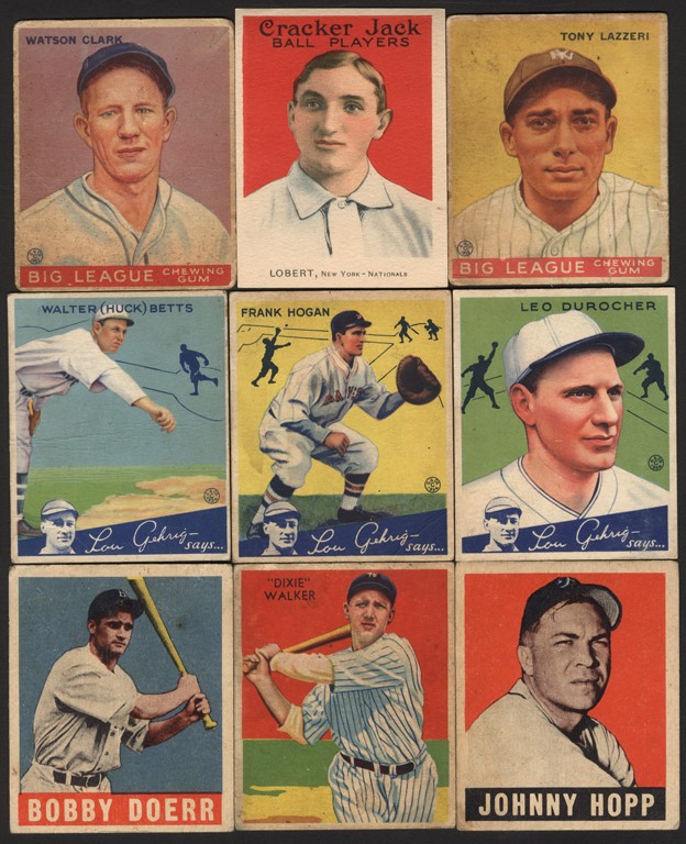 - 1915-52 Cracker Jack, Goudey, Leaf, Play Ball and More Collection with Hall of Famers (24)