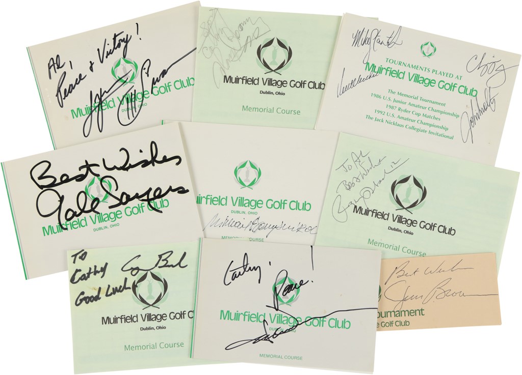 Baseball Autographs - Pop Culture and Sport Legends Signed Golf Scorecards Obtained by Course Chef (25)