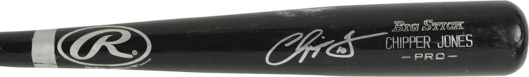 Baseball Equipment - 2005 Chipper Jones Atlanta Braves Signed Game Used Bat