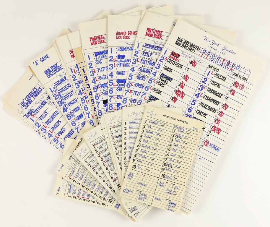 - 1989 New York Yankees Lineup Cards from Dallas Green (70)