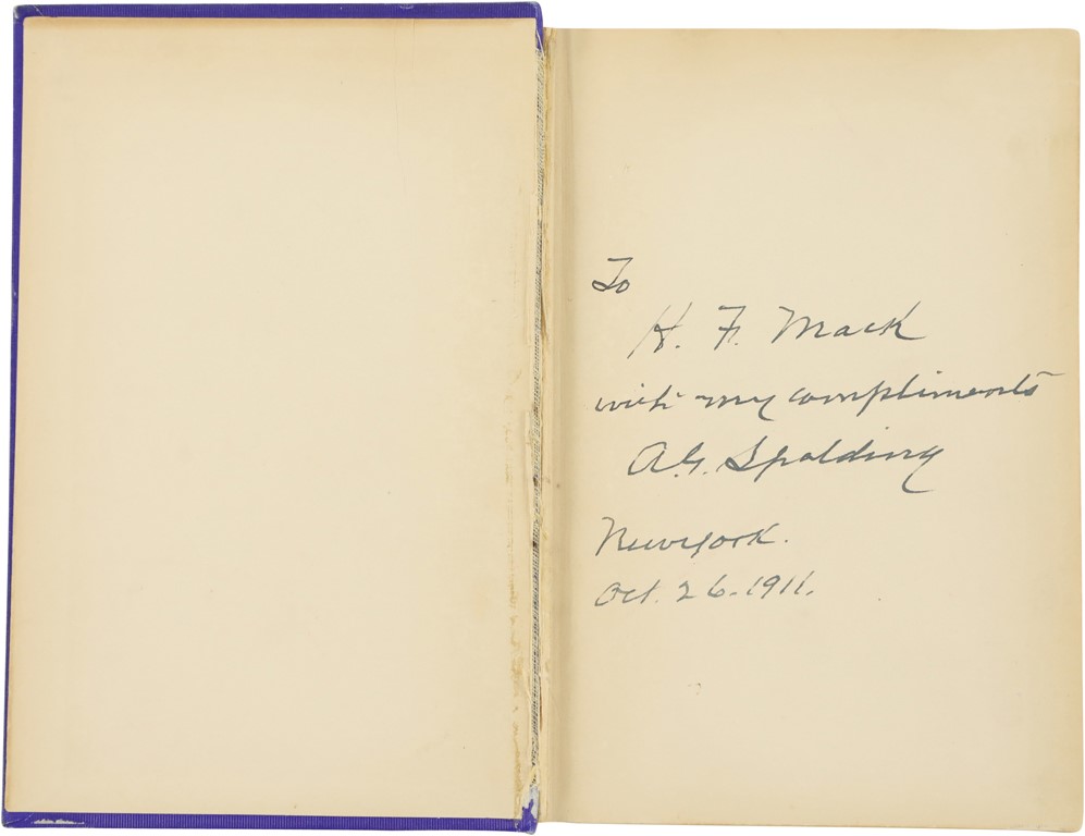 Baseball Autographs - 1911 Albert Spalding Signed "America‚s National Game" Book (PSA NM-MT 8)