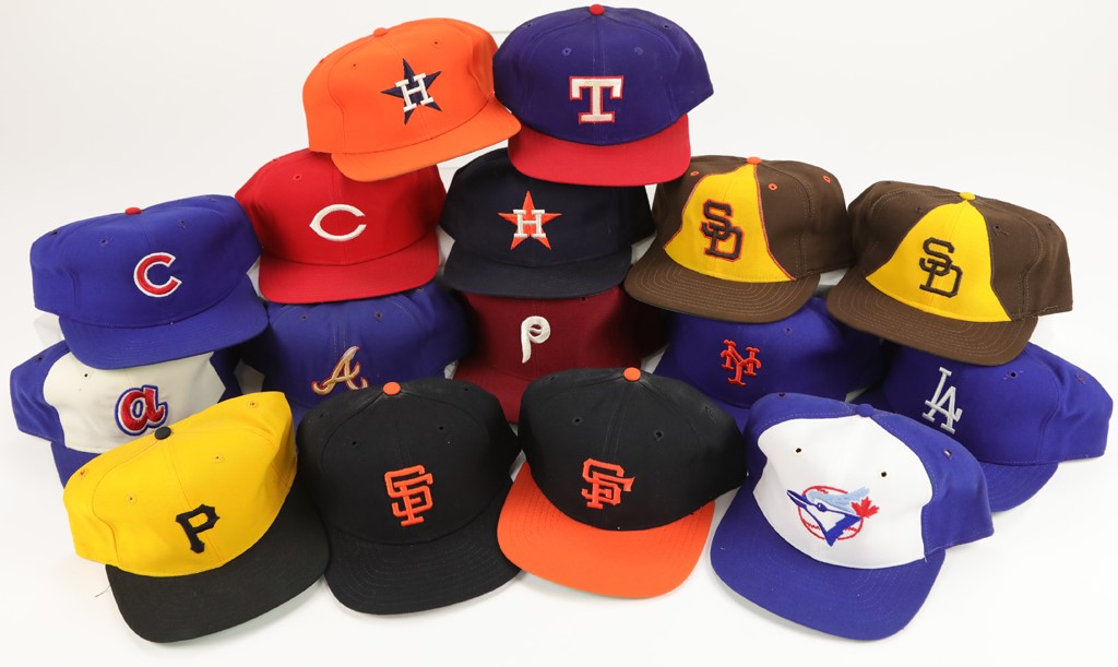 Baseball Equipment - Professional Game Issued Baseball Cap Collection (16)