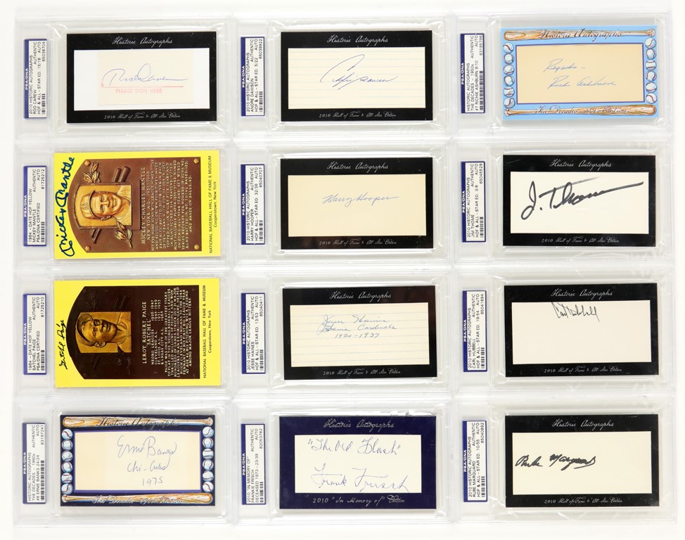 Baseball Autographs - Hall of Famers and Stars PSA Authenticated Autographs with Mantle & Paige (77)