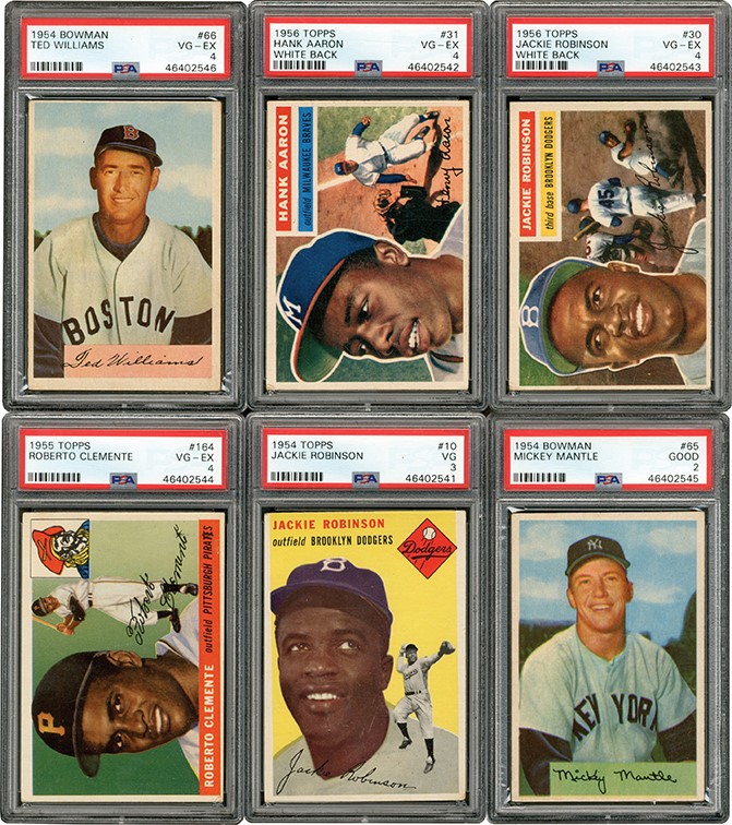 - 1951-58 Topps & Bowman Baseball Partial Sets with PSA Graded & Major Hall of Famers (600+)