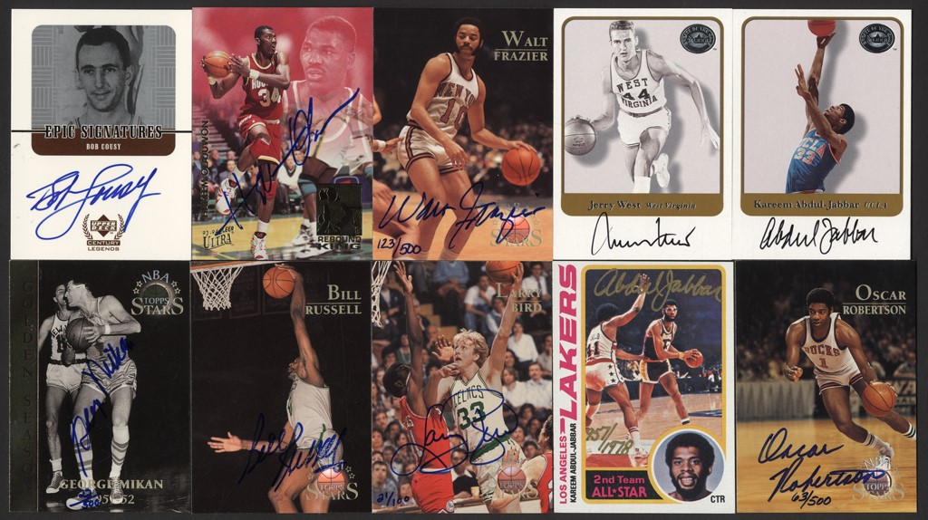 NBA 50 Greatest Basketball Players Signed Card Collection (36)