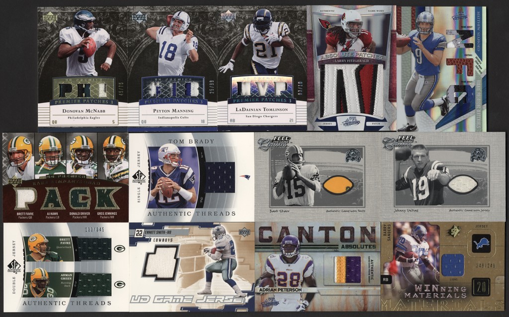 2000-09 Modern Football Game Worn Jersey and Patch Collection with Tom Brady (125+)
