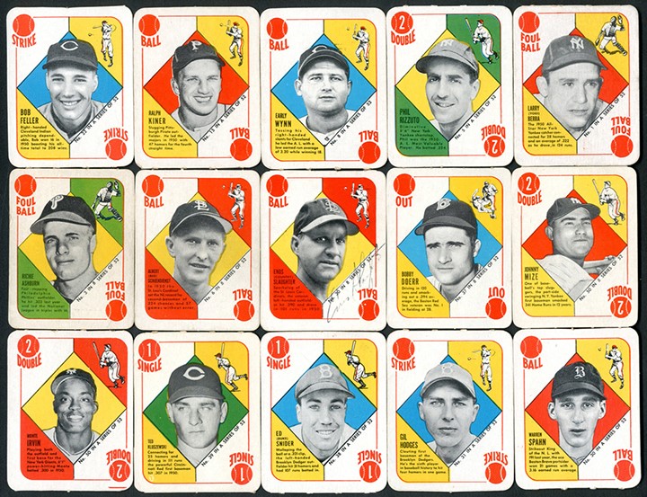 - 1951 Topps Baseball Blue and Red Backs Complete Sets (106)
