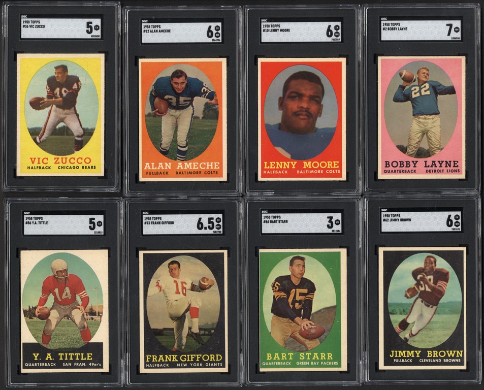 - 1958 Topps Football Near Complete Set (114/132) with SGC
