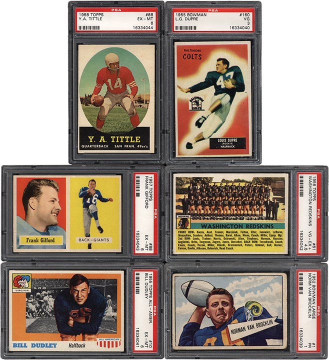 - 1951-1960 Topps Bowman & Fleer Football Near & Partial Sets with Key Rookies (1,200+ Cards)