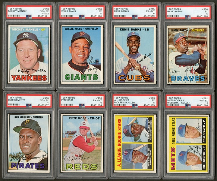 - 1967 Topps Baseball Complete Set (609) with PSA Graded