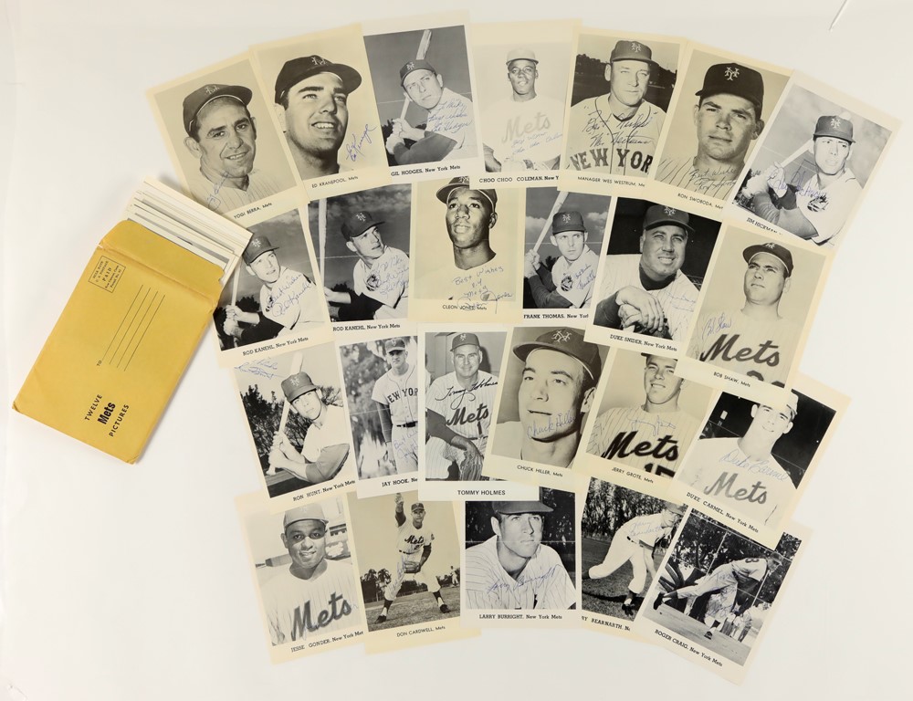 Baseball Autographs - 1960s - Early 1970s New York Mets Signed and Unsigned Picture Pack Photos w/Gil Hodges (46)