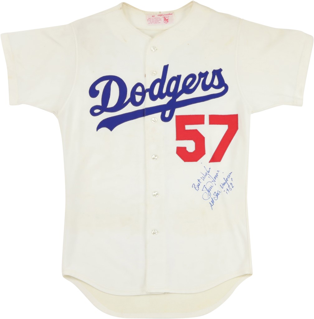 - 1982 Steve Howe Los Angeles Dodgers Signed Game Worn Jersey (Photo-Matched)